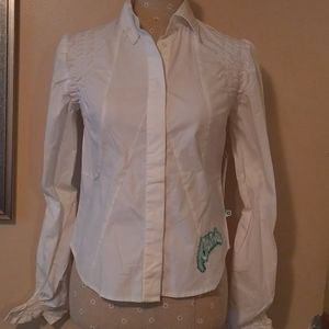 Akdmks White Button Up Shirt